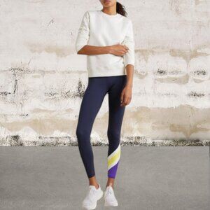 Tory Sport Bue Leggings with Chevron Accents Size XL